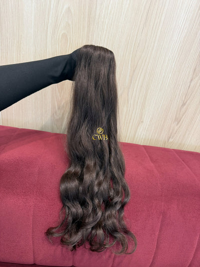 Cabelo Castanho Médio Natural 57cm 74g Brasileiro do Sul