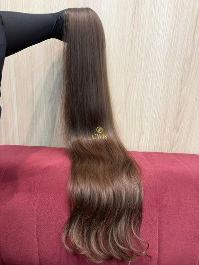 Cabelo Castanho Natural Claro 86cm 133g Brasileiro do Sul