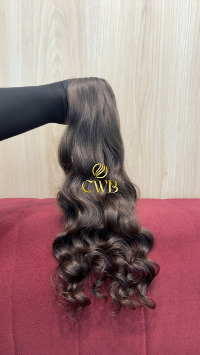 Cabelo Castanho Claro 47cm 61g Brasileiro do Sul
