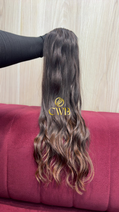 Cabelo Castanho Médio 60cm 116g Brasileiro do Sul