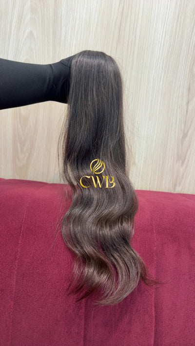 Cabelo Castanho Médio 53cm 66g Brasileiro do Sul