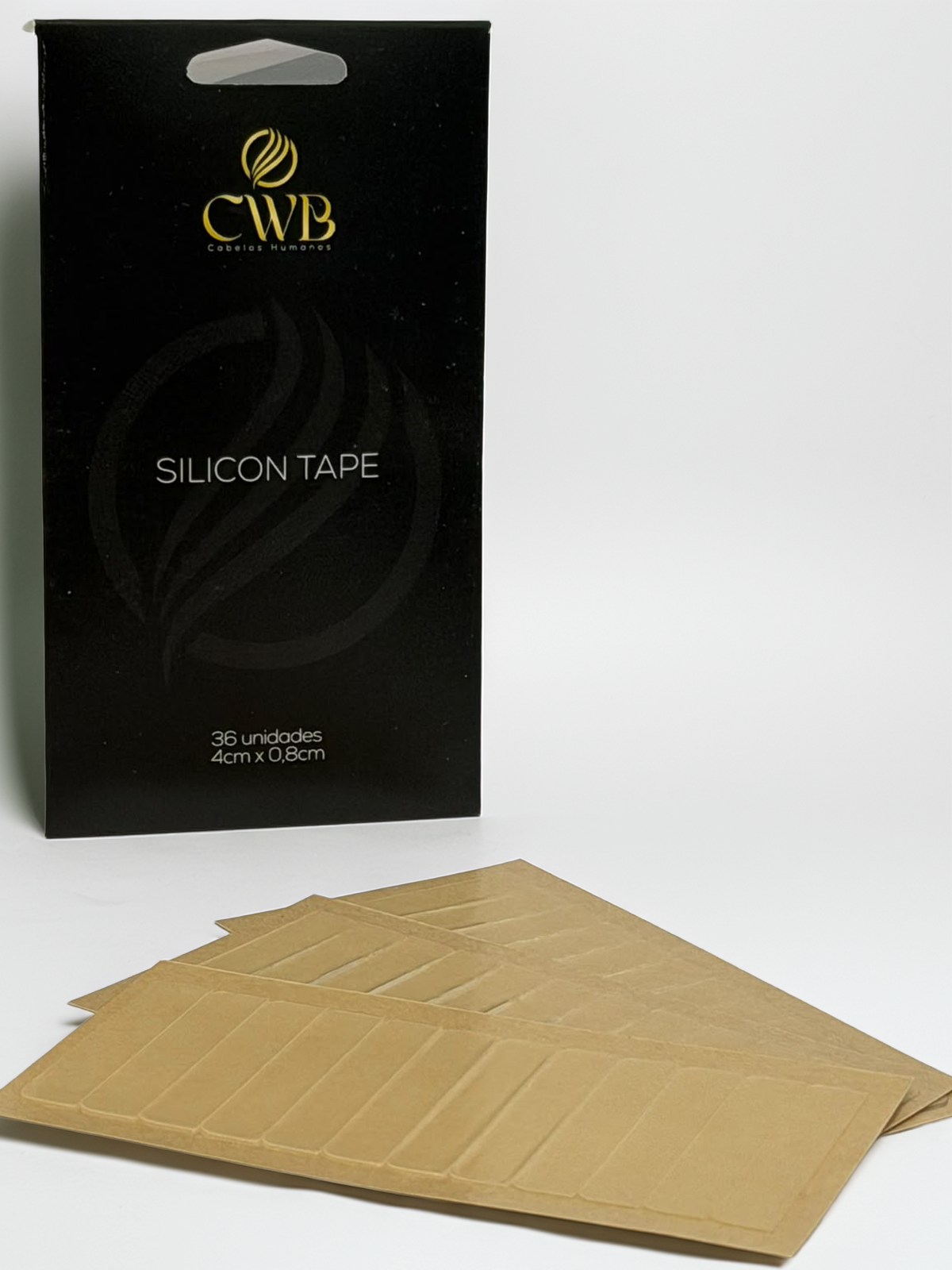 Fita de Silicone Face Unica Silicon Tape Original Cwb Cabelos 4cm x 0,8cm (36 un)