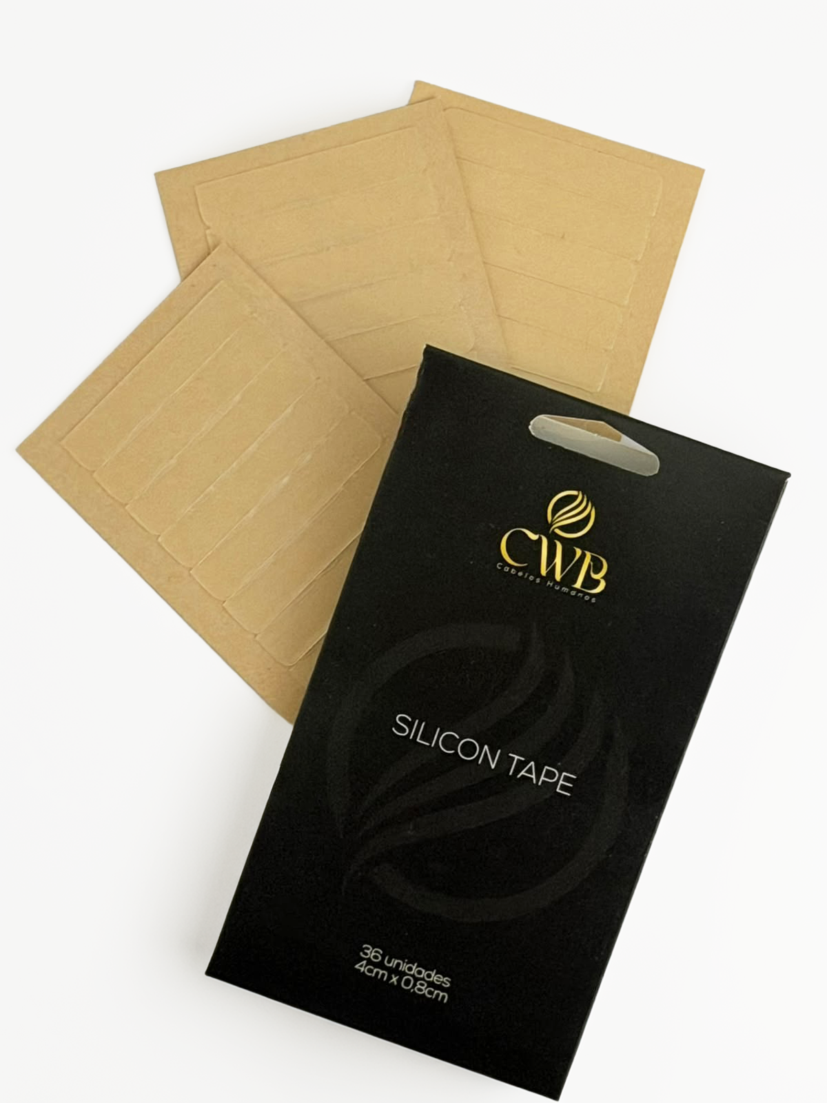 Fita de Silicone Face Unica Silicon Tape Original Cwb Cabelos 4cm x 0,8cm (36 un)