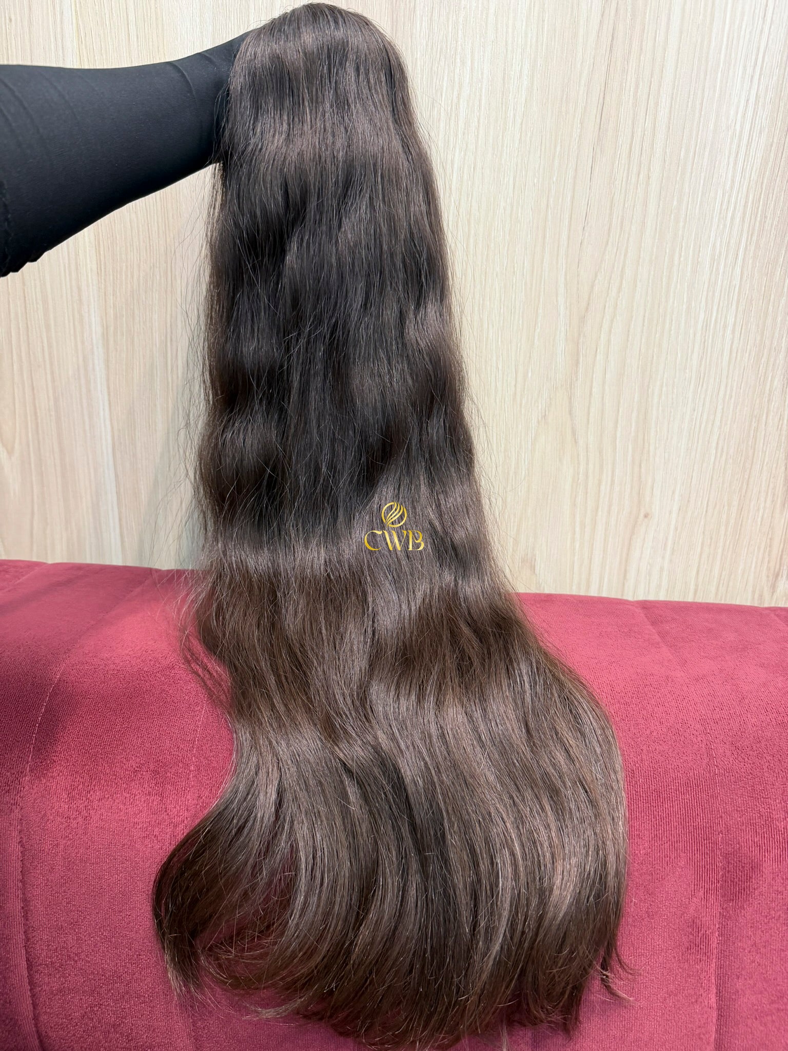 Cabelo Castanho Natural Claro 77cm 213g Brasileiro do Sul