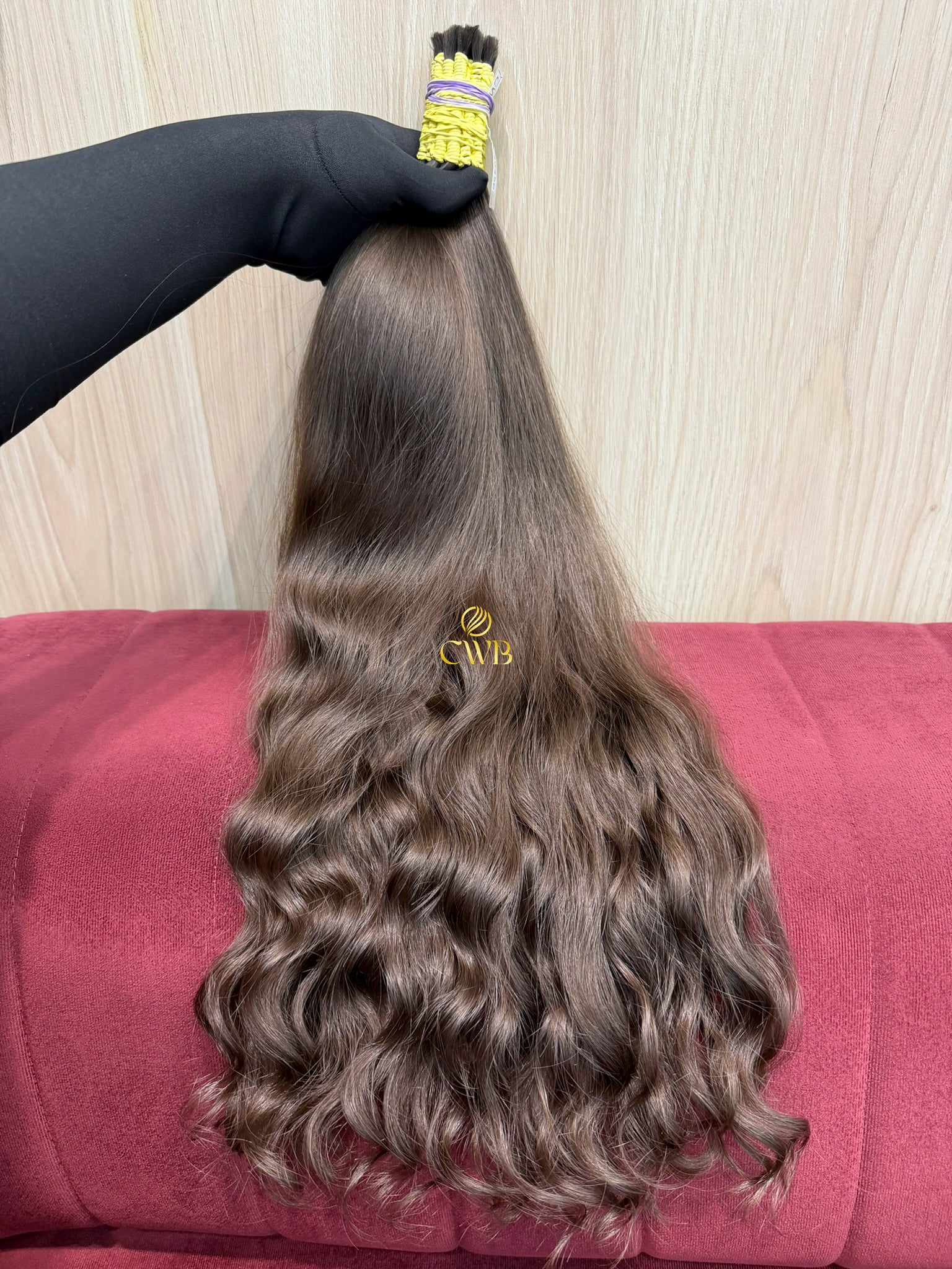 Cabelo Loiro Natural Escuro 60cm 208g Ondulado Brasileiro do Sul