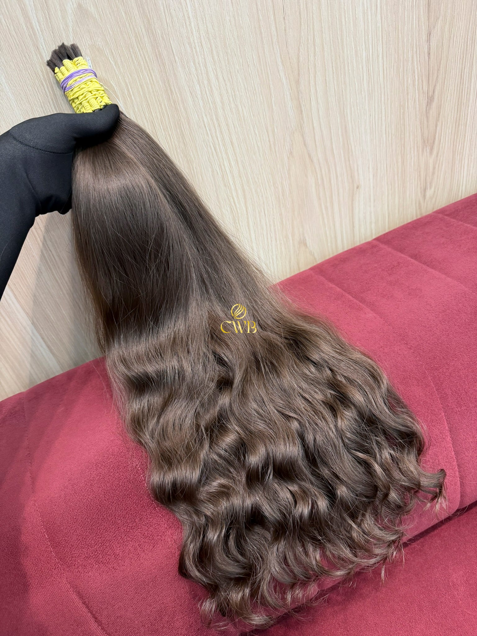 Cabelo Loiro Natural Escuro 60cm 208g Ondulado Brasileiro do Sul