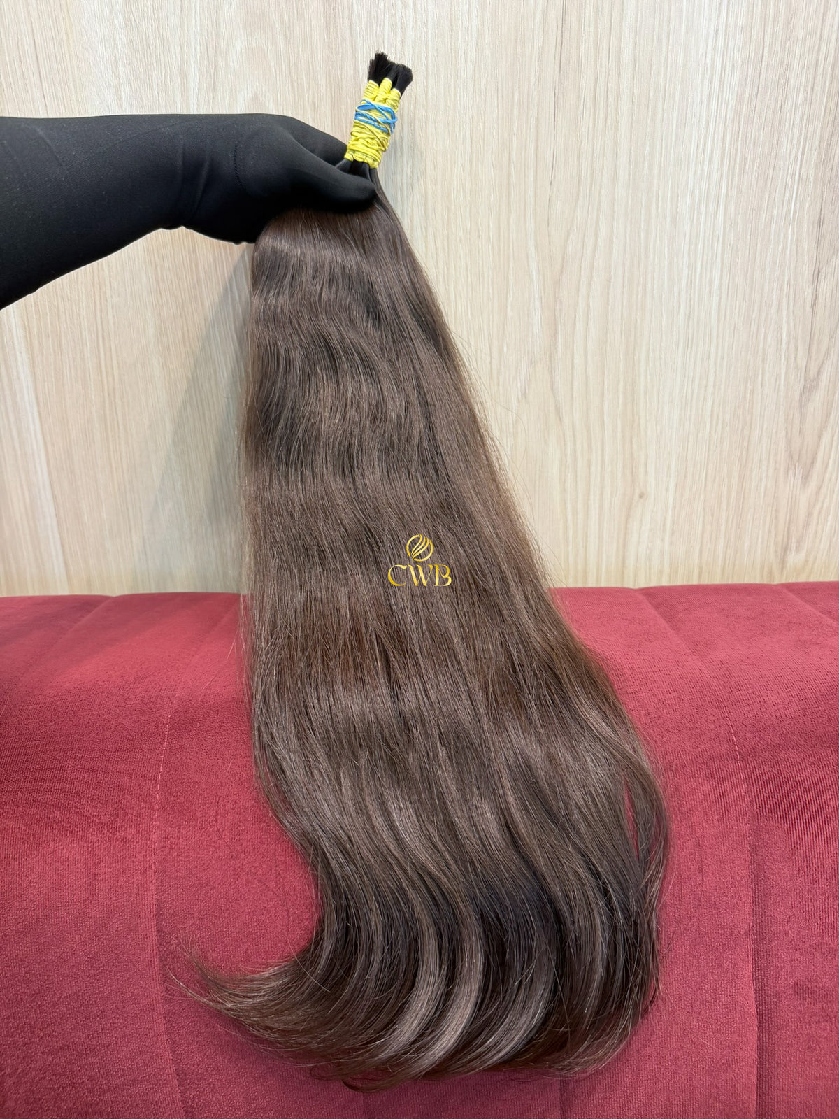 Cabelo Castanho Claro 64cm 128g Brasileiro do Sul