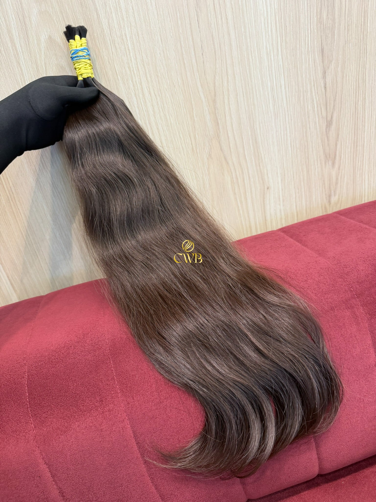 Cabelo Castanho Claro 64cm 128g Brasileiro do Sul