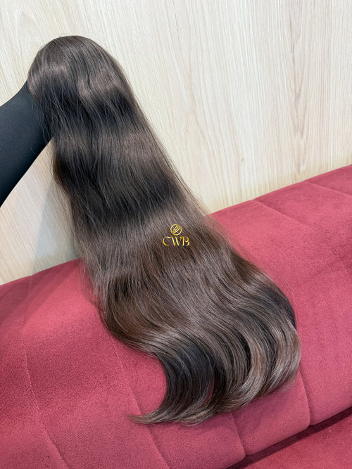 Cabelo Castanho Claro 64cm 128g Brasileiro do Sul