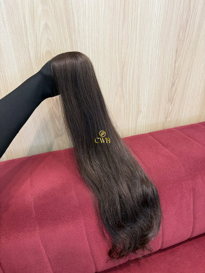 Cabelo Castanho Claro Natural 64cm 71g Brasileiro do Sul
