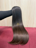 Cabelo Castanho Natural Médio 60cm 128g Brasileiro do Sul