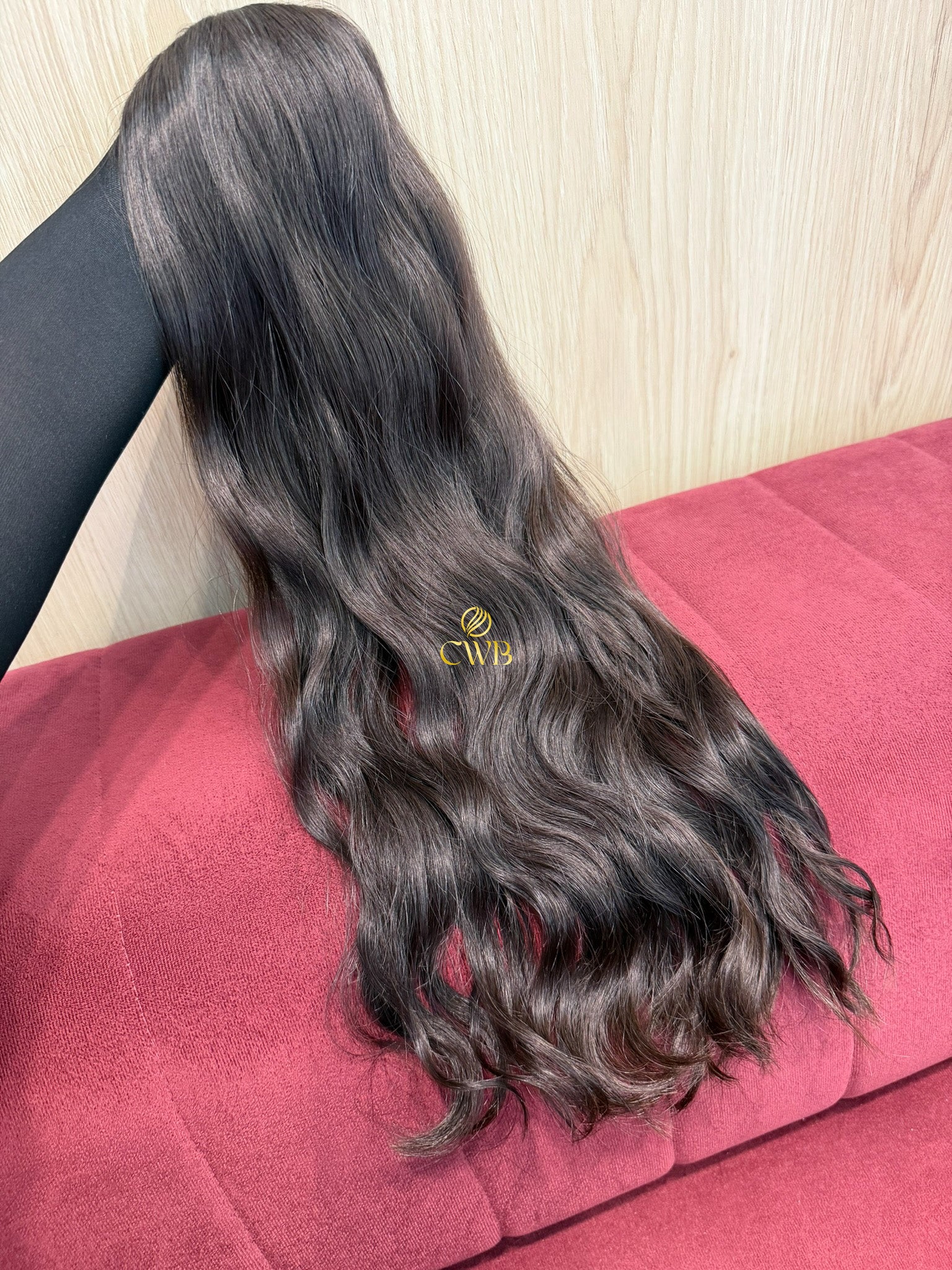 Cabelo Castanho Natural Médio 57cm 123g Brasileiro do Sul