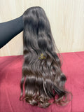 Cabelo Castanho Natural Médio 61cm 124g Brasileiro do Sul