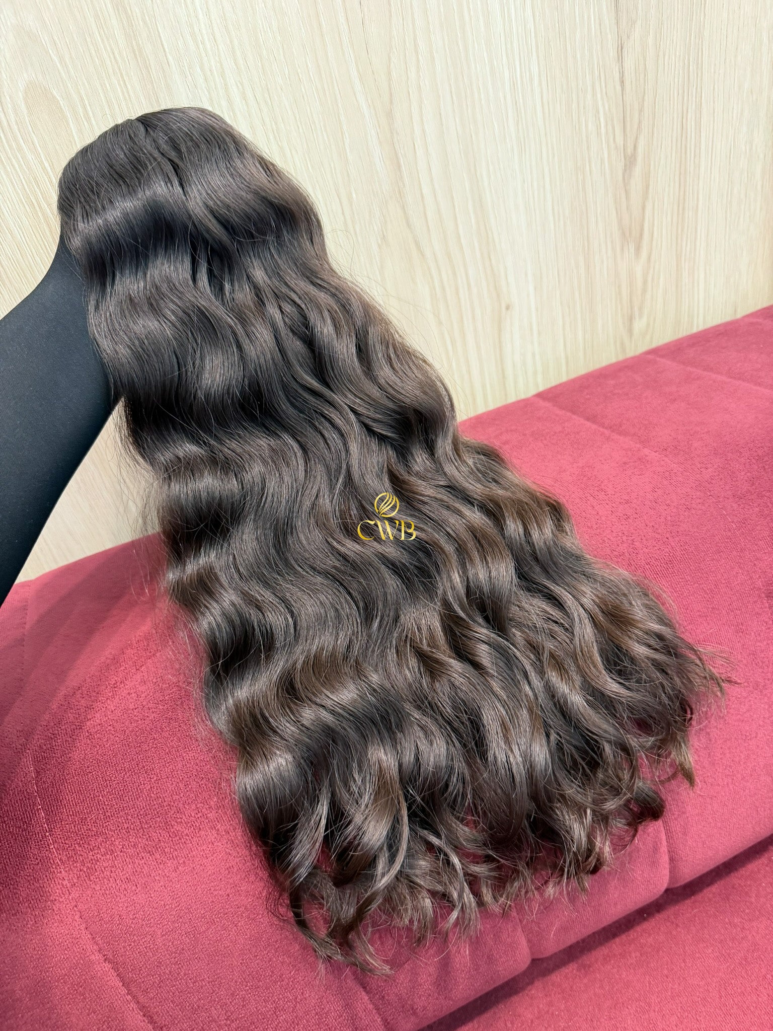 Cabelo Castanho Natural Claro 55cm 196g Brasileiro do Sul