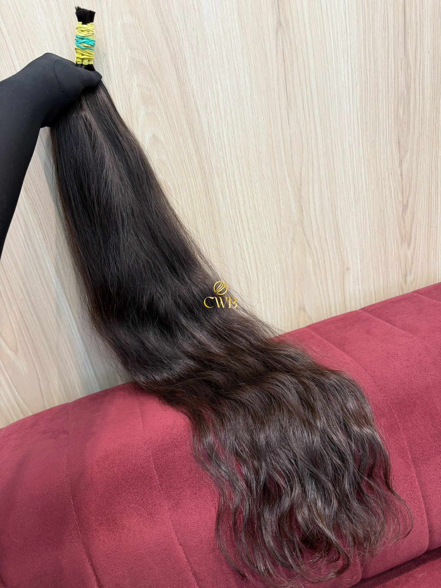 Cabelo Castanho Natural Claro 84cm 118g Brasileiro do Sul