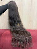 Cabelo Castanho Natural Claro 84cm 118g Brasileiro do Sul