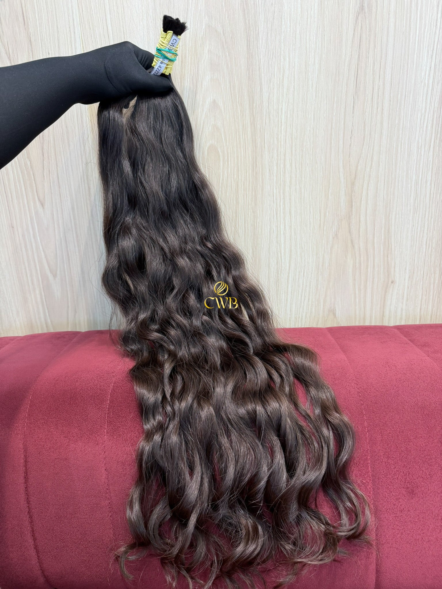 Cabelo Castanho Natural Médio 76cm 161g Brasileiro do Sul