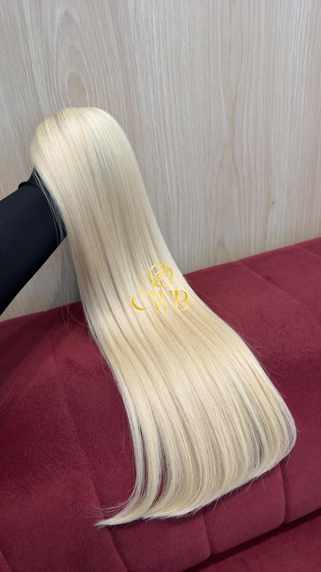 Cabelo Loiro Descolorido Raiz Esfumada 60cm 144g Brasileiro do Sul