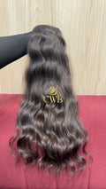Cabelo Castanho Natural Médio 57cm 104g Brasileiro do Sul