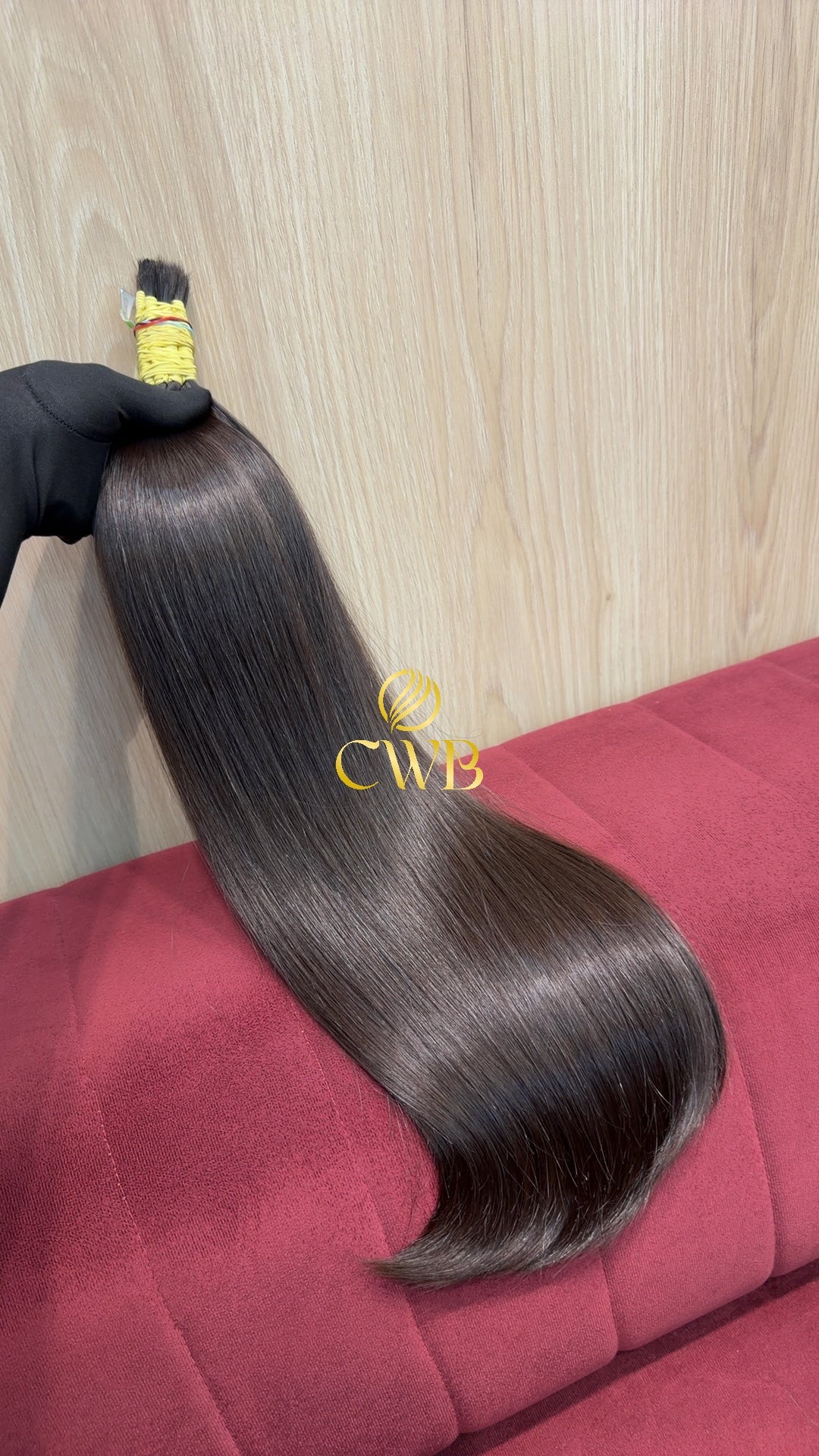 Cabelo Castanho Natural Médio 59cm 162g Brasileiro do Sul