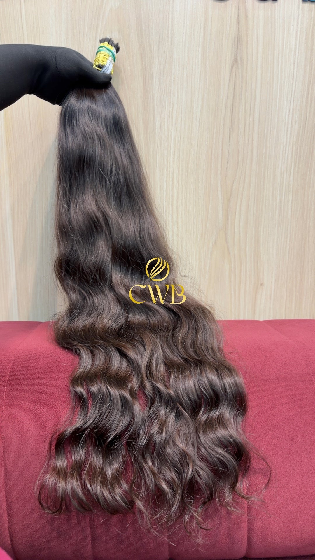 Cabelo Castanho Natural Médio 78cm 171g Brasileiro do Sul