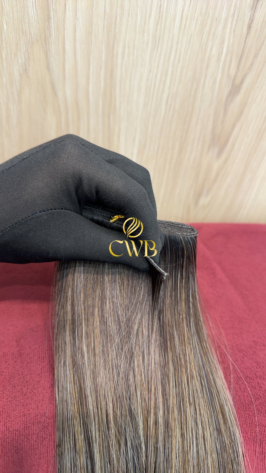 Textura do mega hair loiro descolorido liso natural CWB — peça única
