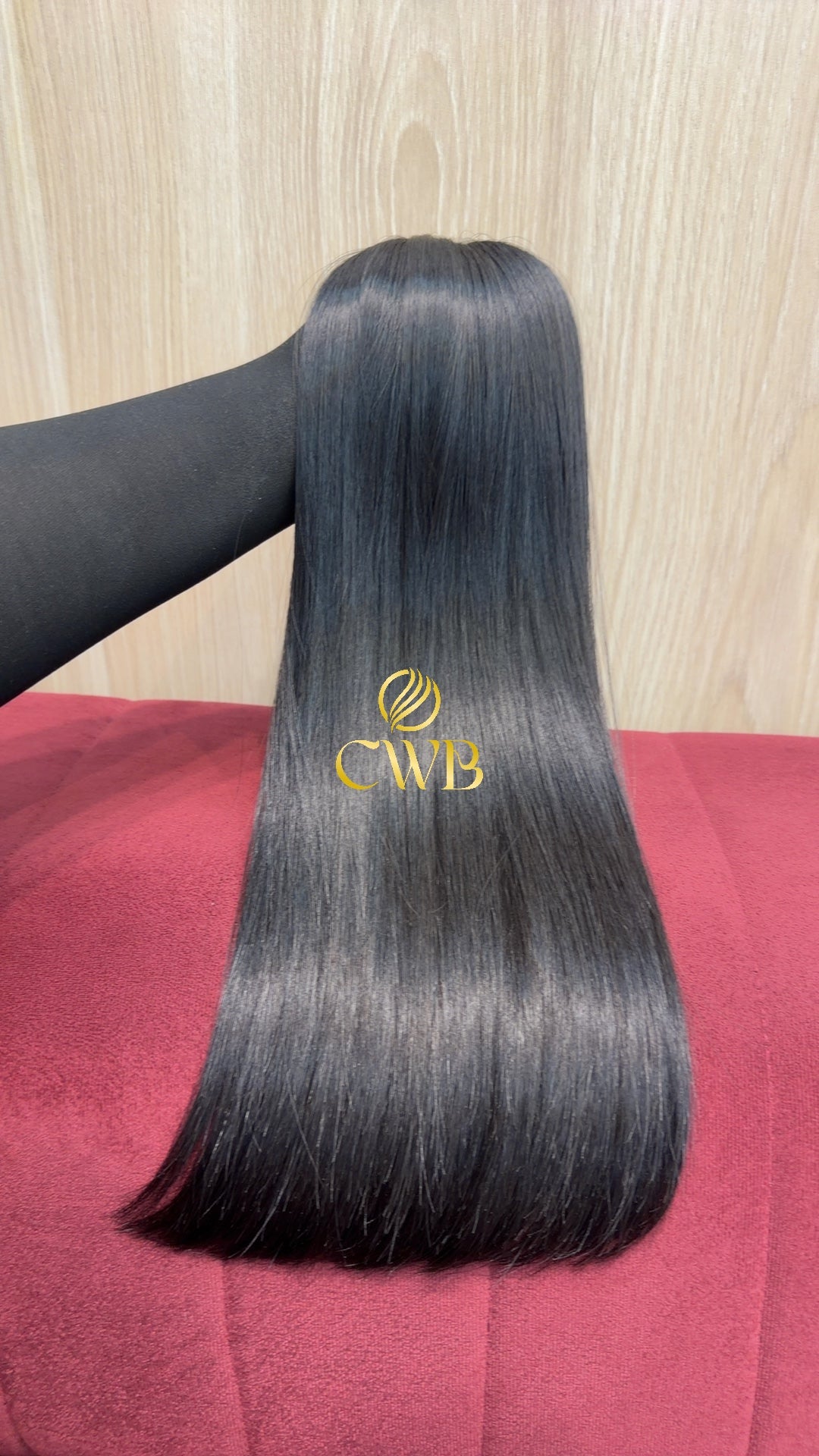 Cabelo castanho escuro 51cm sendo medido — 130g brasileiro do Sul