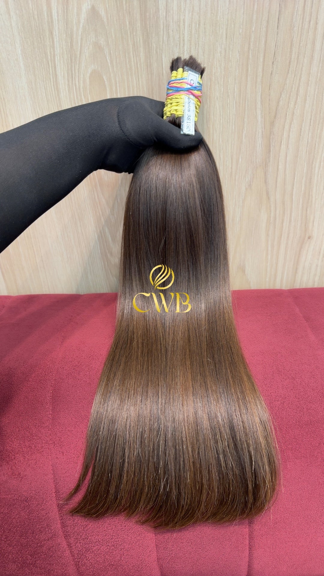 Mega hair loiro escuro liso 55cm — peça exclusiva CWB