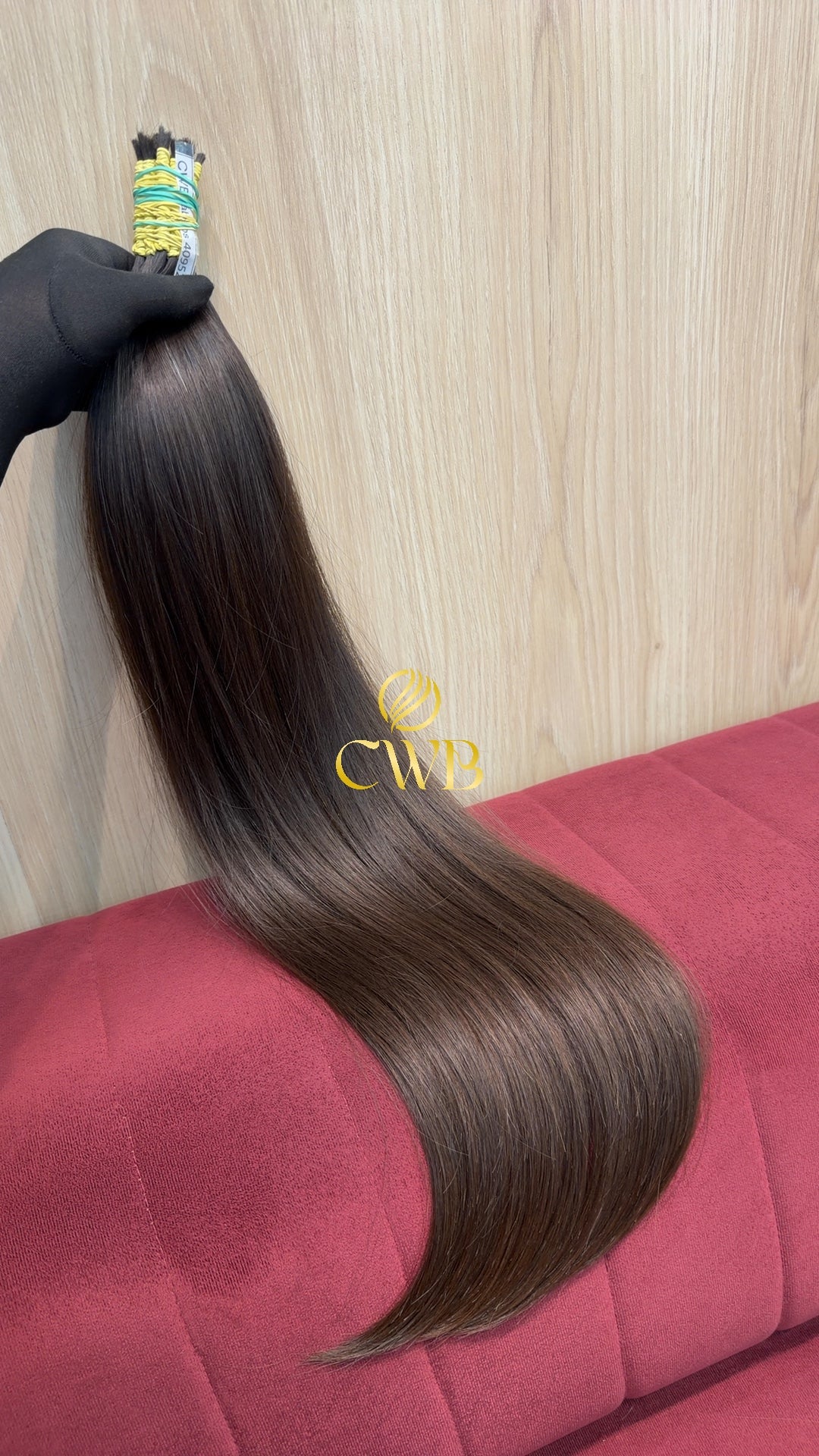 Cabelo castanho claro natural 72cm 179g — CWB Cabelos Humanos