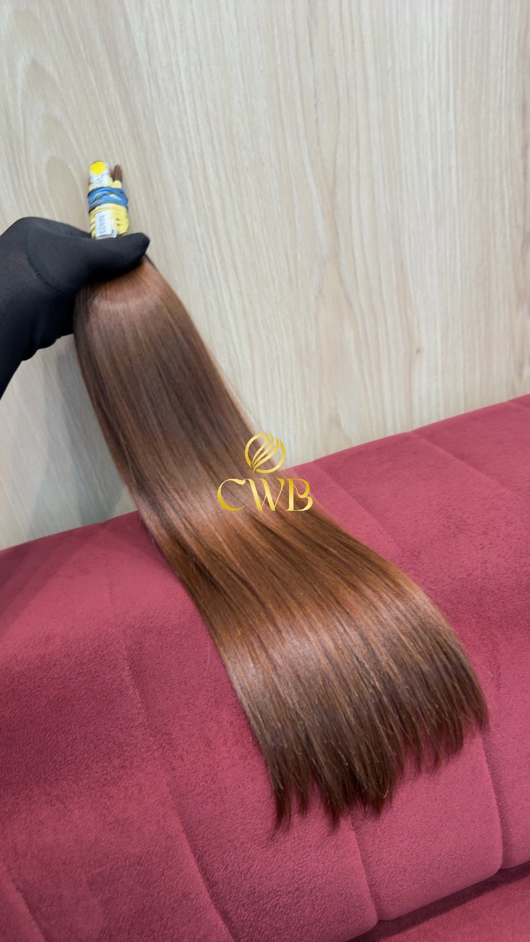 Cabelo ruivo médio natural 54cm 101g — CWB Cabelos Humanos