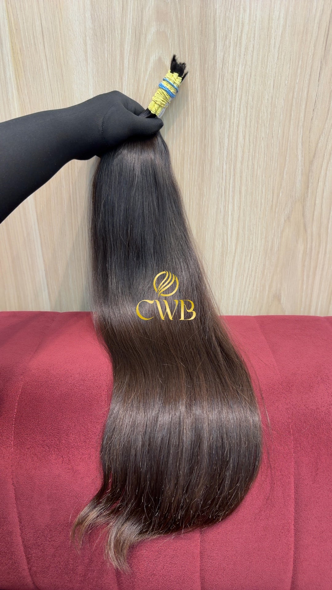 Mega hair castanho claro liso 65cm — peça exclusiva CWB