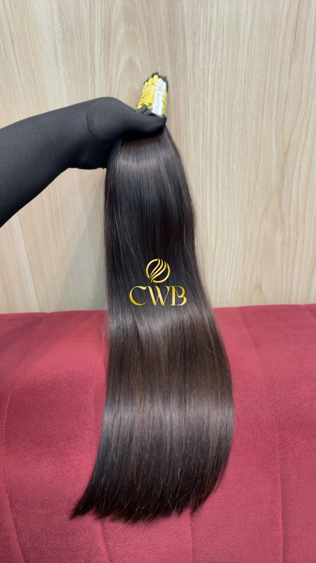 Mega hair castanho escuro liso 57cm — peça exclusiva CWB