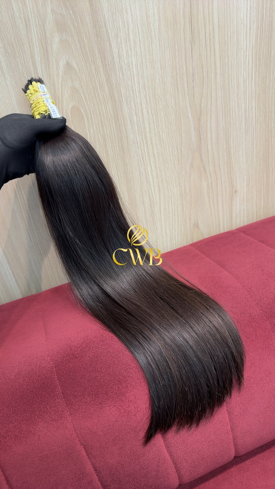 Cabelo castanho escuro natural 57cm 187g — CWB Cabelos Humanos
