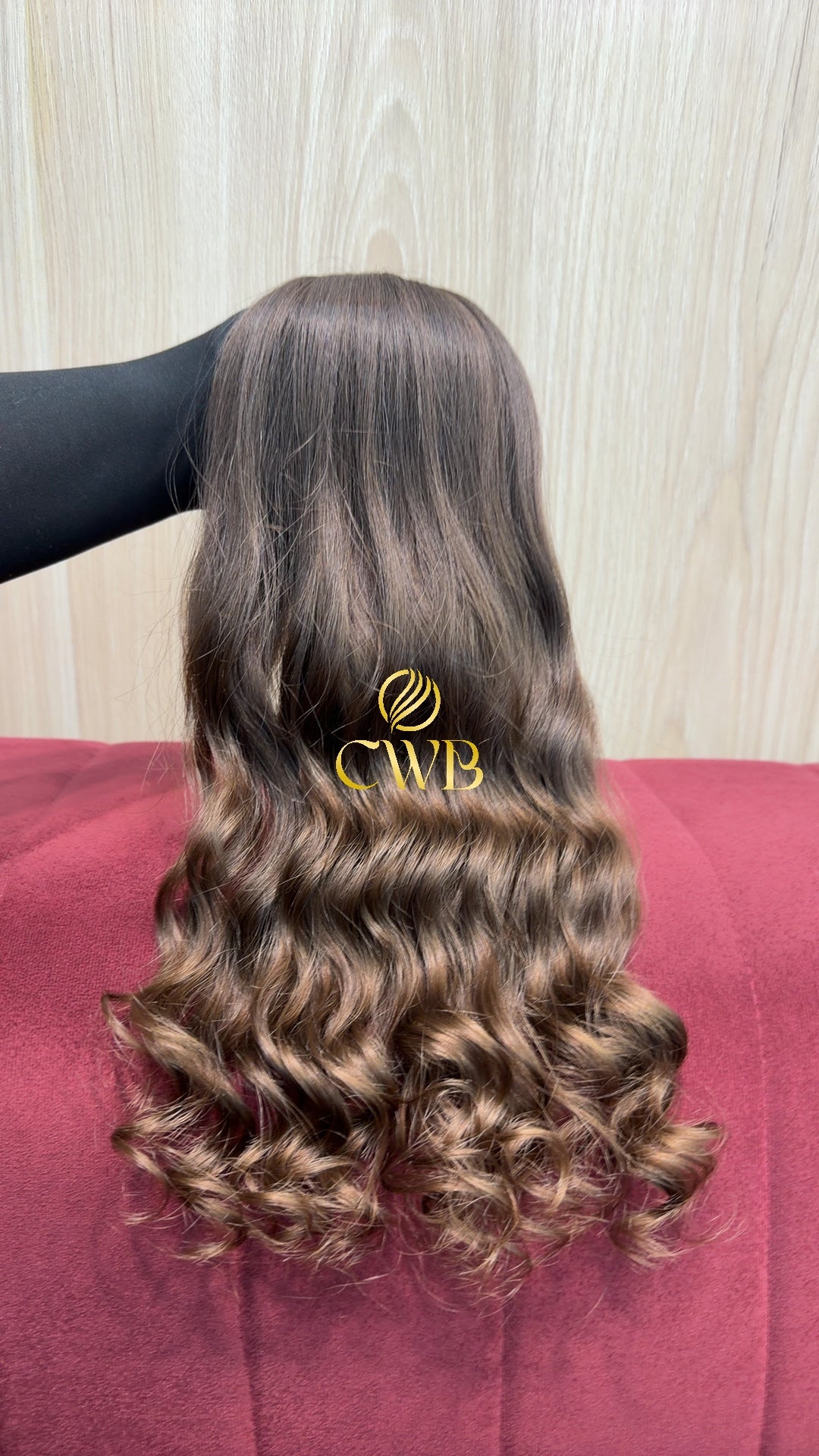 Cabelo loiro escuro 49cm sendo medido — 109g brasileiro do Sul
