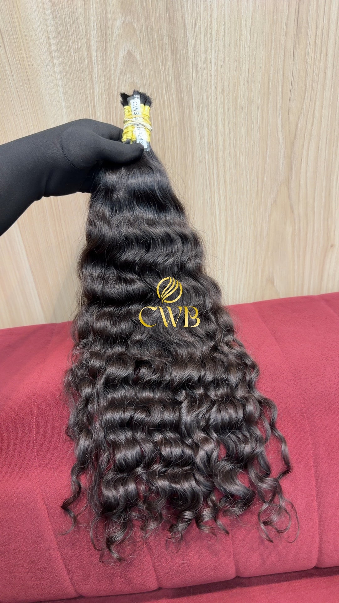 Cabelo castanho escuro natural 53cm 125g — CWB Cabelos Humanos