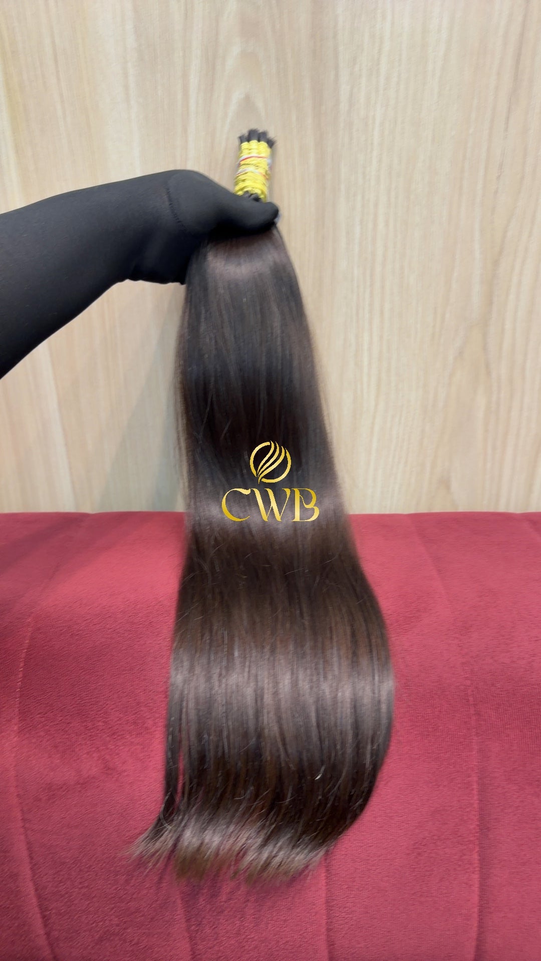 Mega hair castanho claro ondulado 59cm — peça exclusiva CWB