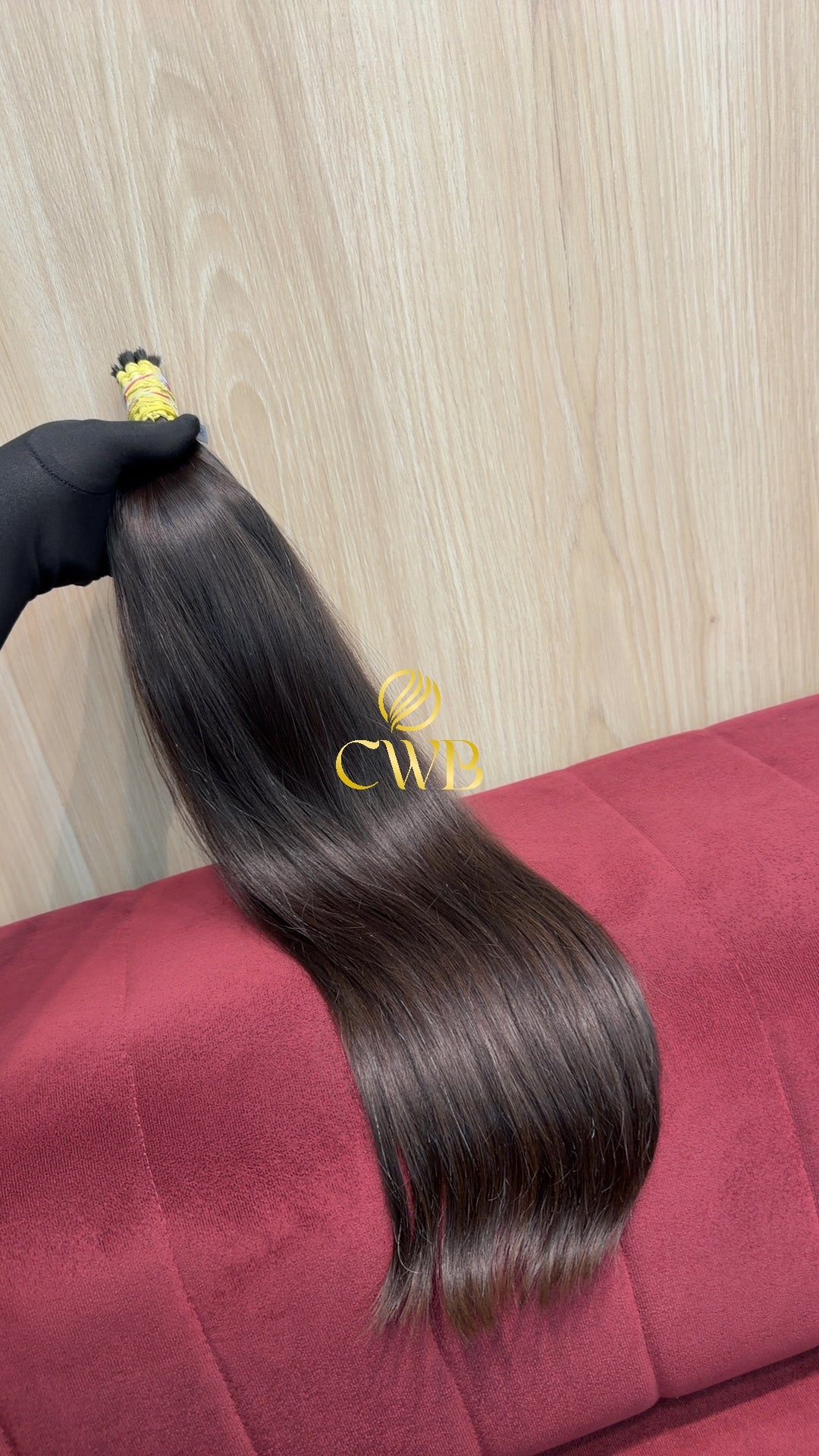 Cabelo castanho claro natural 59cm 131g — CWB Cabelos Humanos