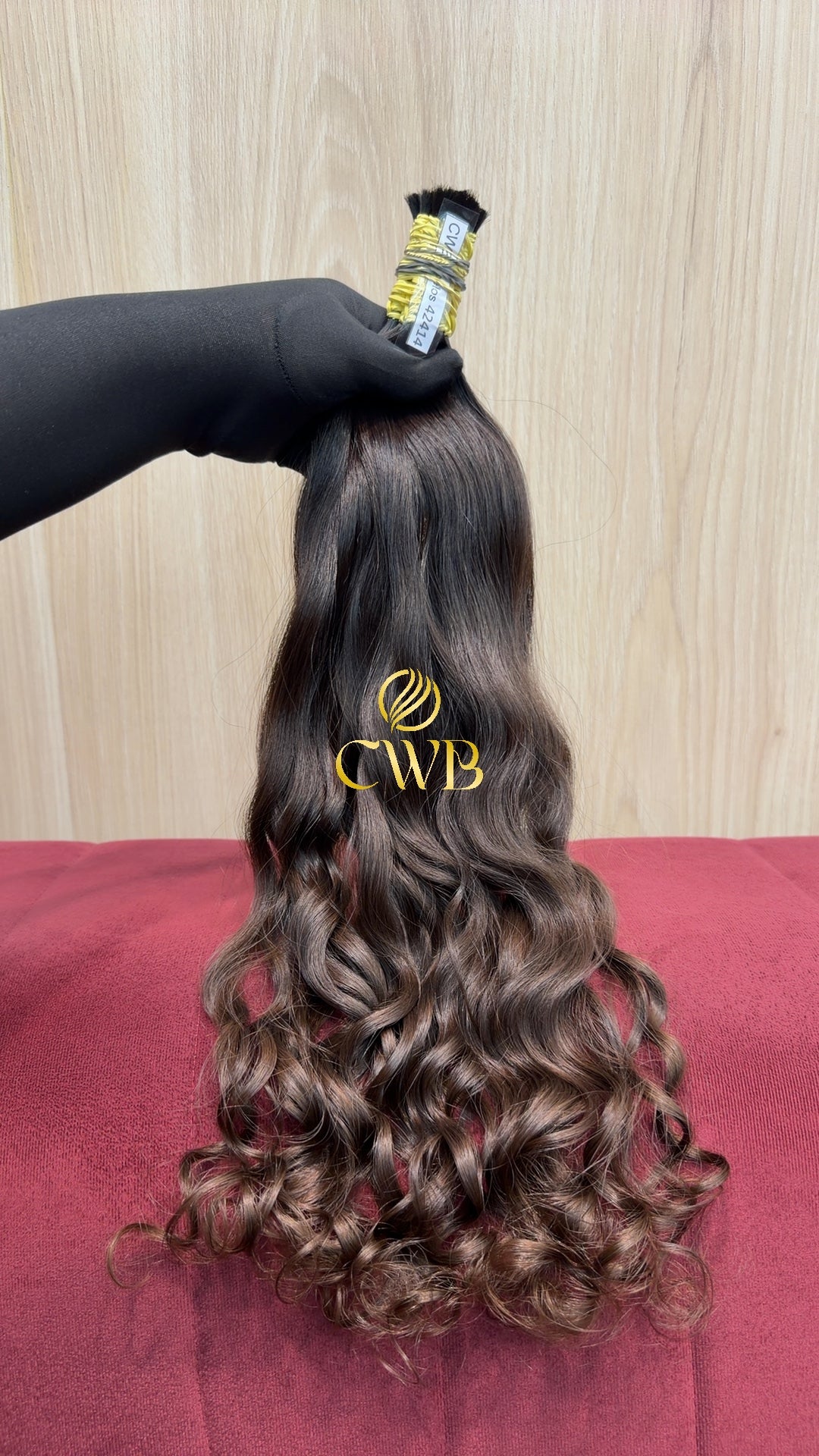 Mega hair loiro escuro ondulado 50cm — peça exclusiva CWB