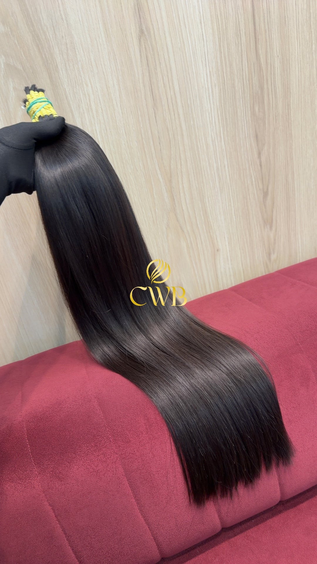 Cabelo castanho médio natural 68cm 256g — CWB Cabelos Humanos