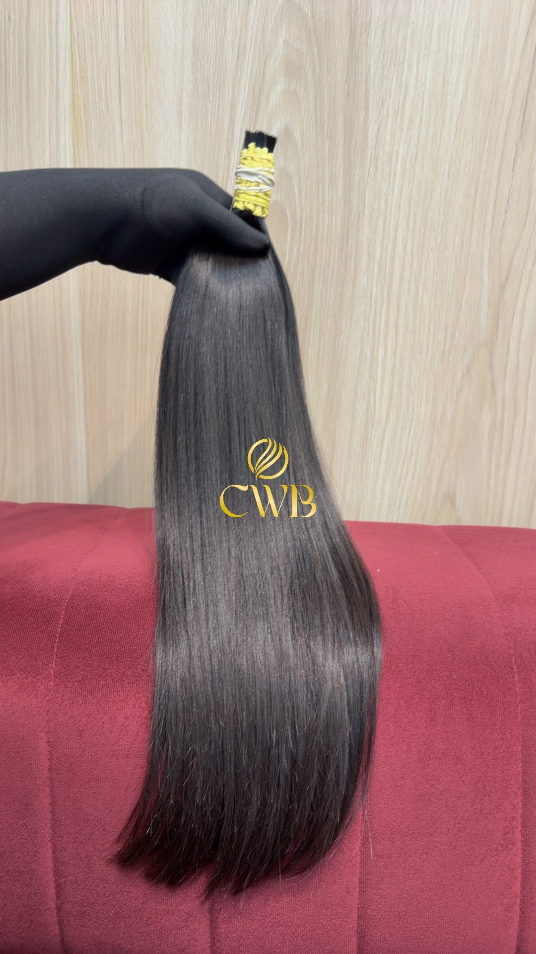 Mega hair castanho escuro liso 55cm — peça exclusiva CWB