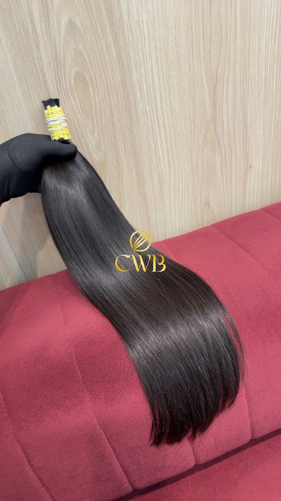 Cabelo castanho escuro natural 55cm 118g — CWB Cabelos Humanos