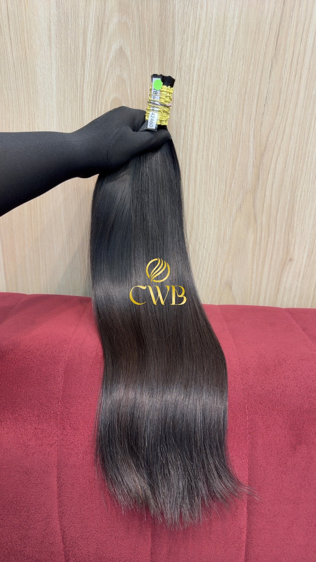 Mega hair castanho escuro liso 56cm — peça exclusiva CWB