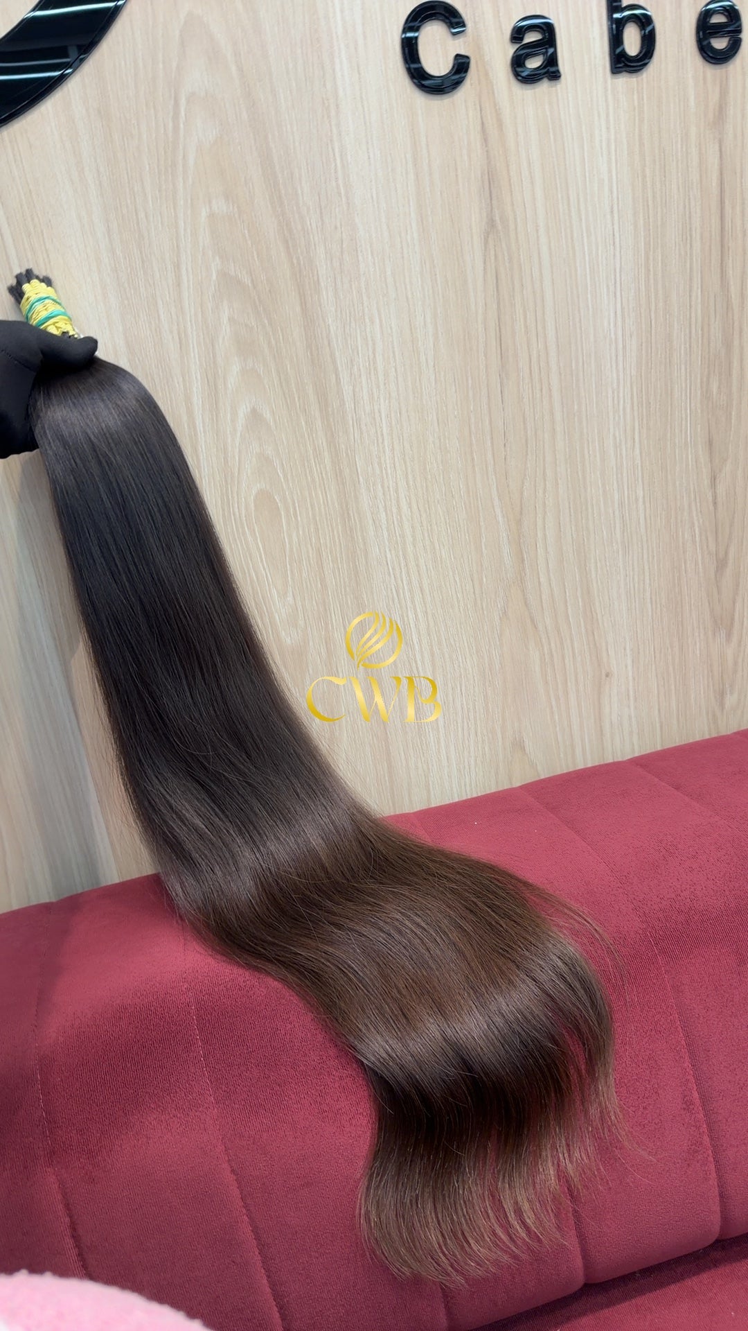 Cabelo castanho médio natural 78cm 170g — CWB Cabelos Humanos
