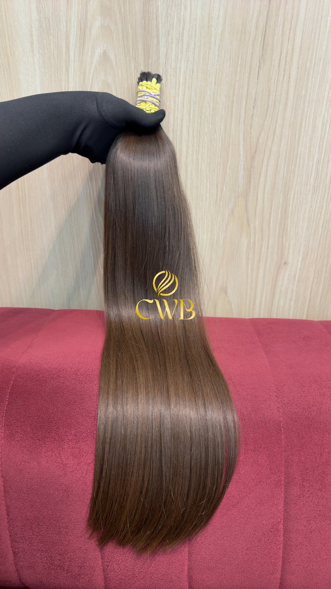 Mega hair loiro escuro liso 61cm — peça exclusiva CWB