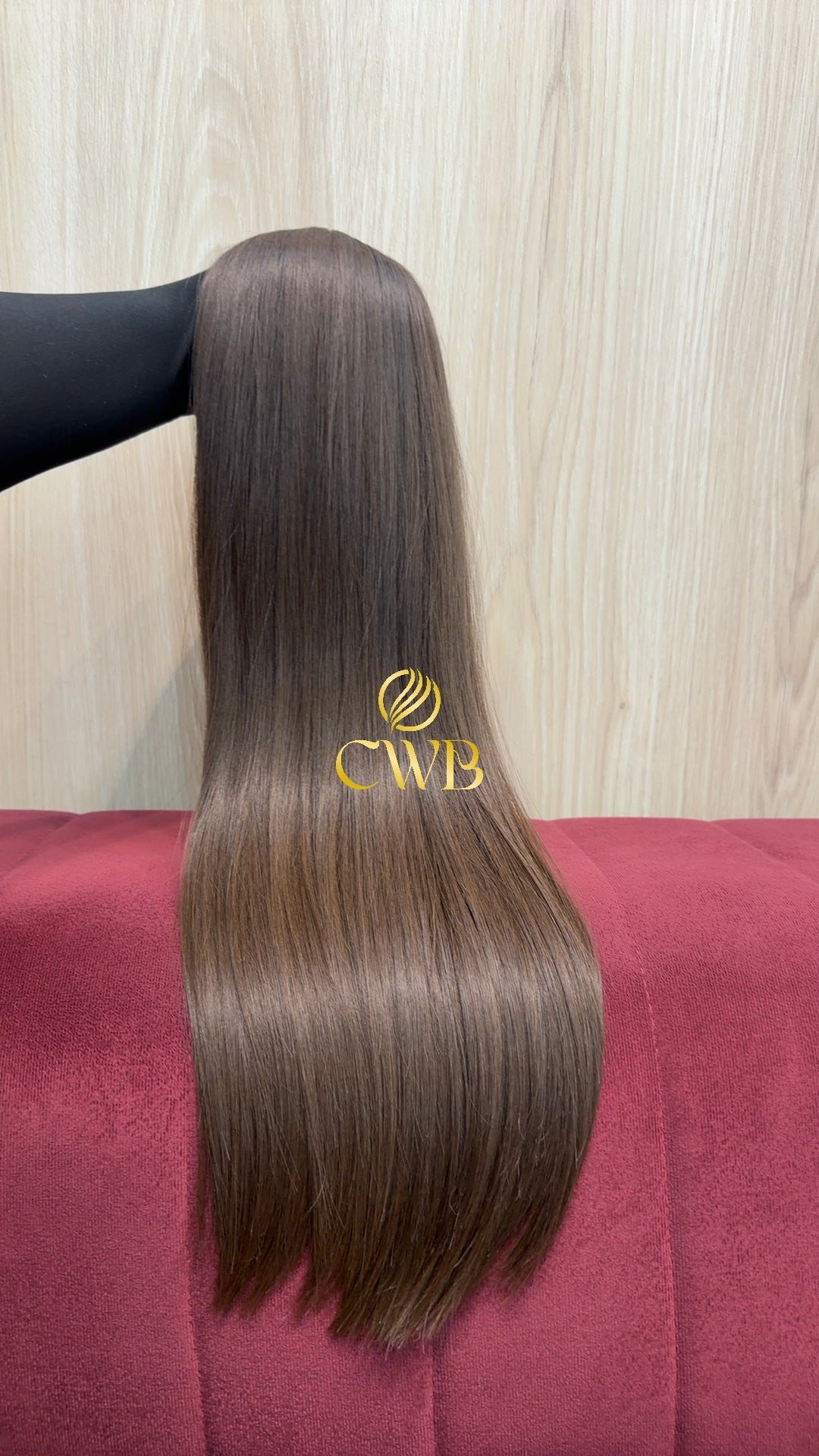 Cabelo loiro escuro 61cm sendo medido — 158g brasileiro do Sul