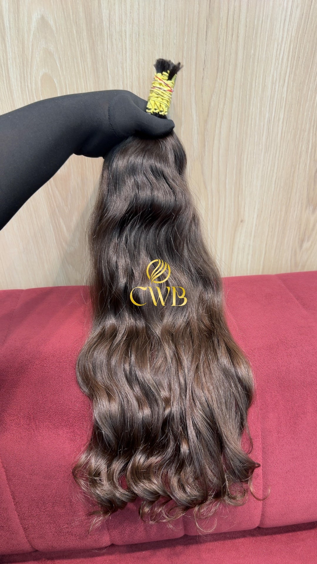 Cabelo Castanho Natural Claro 55cm 126g Brasileiro do Sul