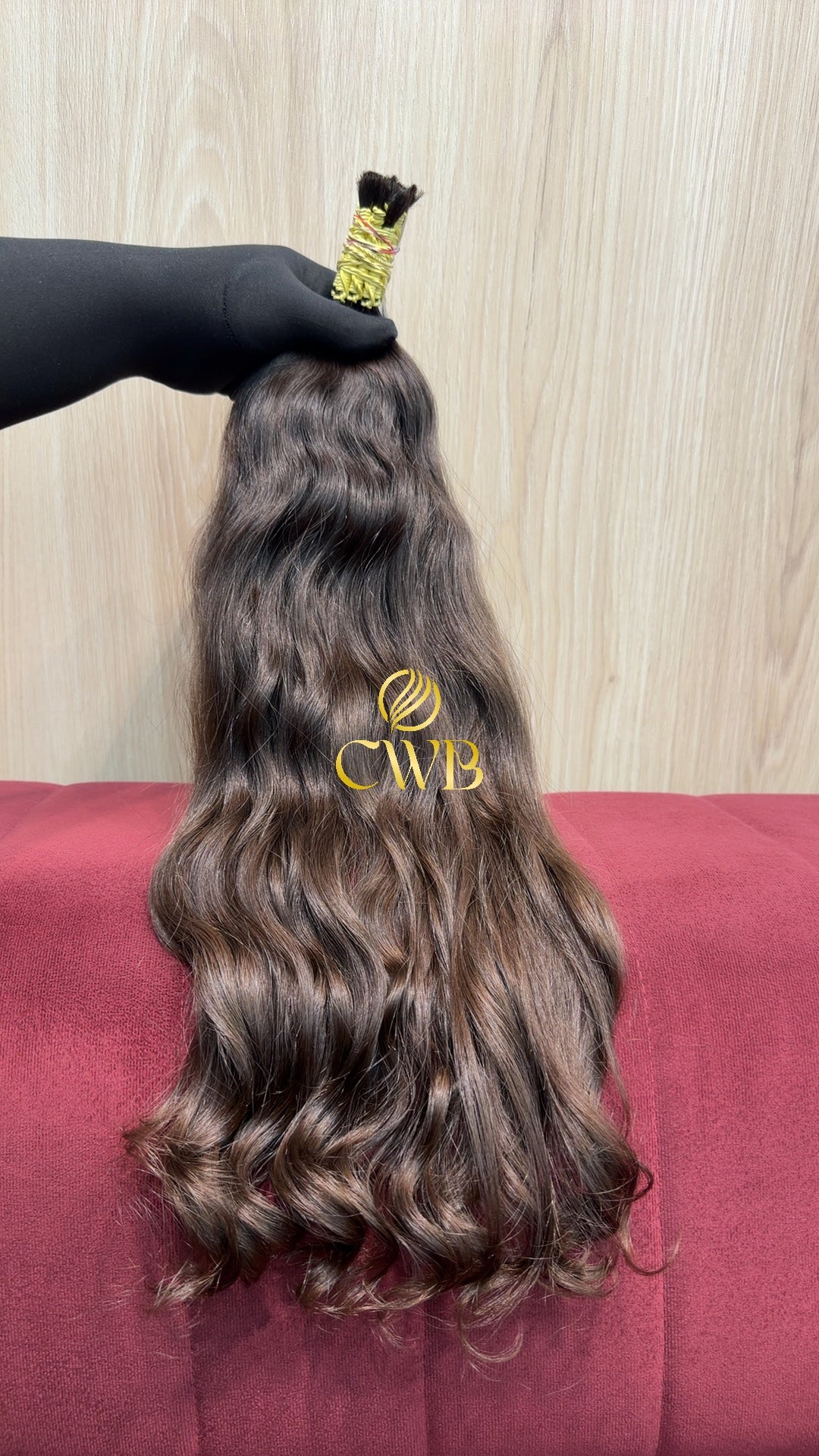 Cabelo Castanho Natural Claro 55cm 126g Brasileiro do Sul