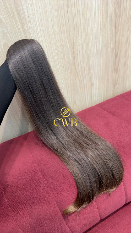 Cabelo Castanho Claro 62cm 107g Brasileiro do Sul