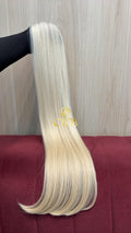 Cabelo Loiro Descolorido Raiz Esfumada 76cm 88g Brasileiro do Sul