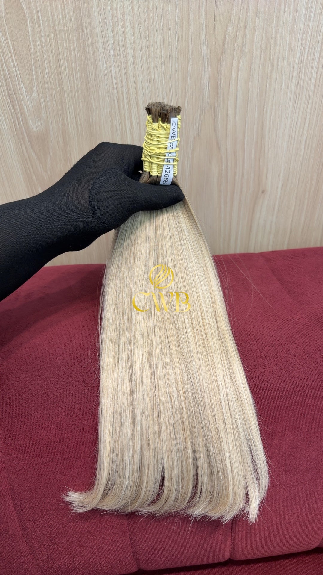 Mega hair loiro descolorido mesclado 40cm — peça exclusiva CWB